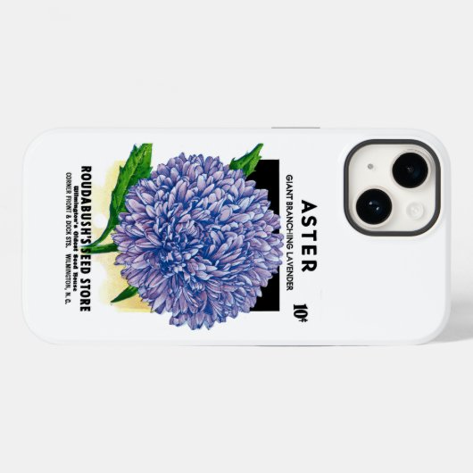 Aster Seed Packet Hoesje-Mate iPhone Case (Achterkant (horizontaal))