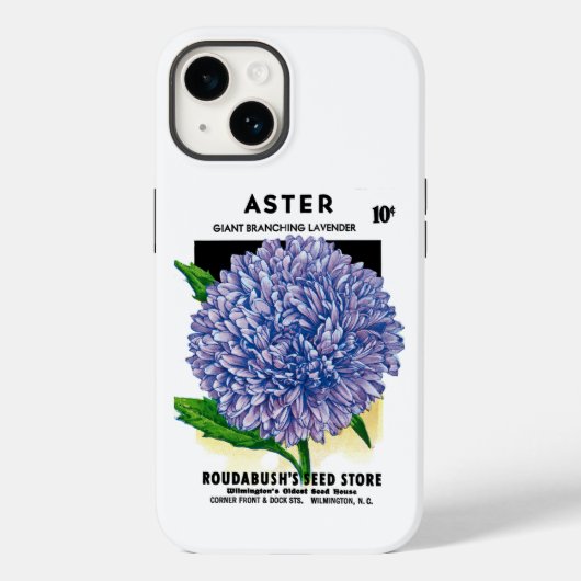 Aster Vintage Seed Packet Coque-Mate coque iphone (Verso)