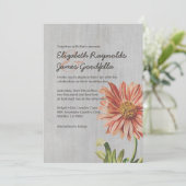 Aster Wedding Invitations Kaart (Staand voorkant)