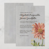 Aster Wedding Invitations Kaart (Voorkant / Achterkant)
