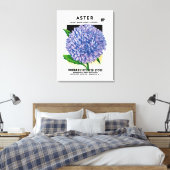 Aster  zaadpakket canvas afdruk (Insitu (Slaapkamer))