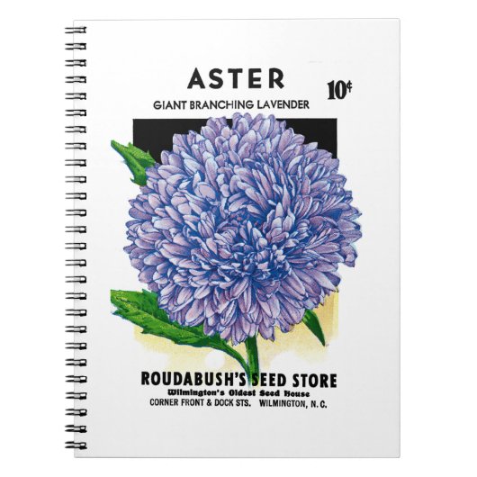 Aster zaadpakket notitieboek (Voorkant)