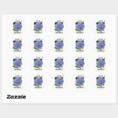 Aster  zaadpakket ronde sticker (Vel)