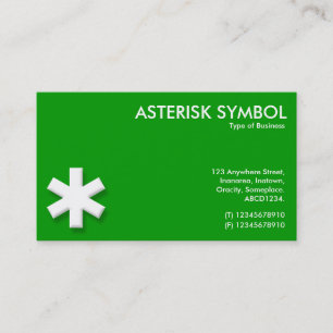 Asterisksymbool - groen visitekaartje