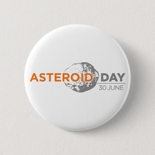 Asteroid Day badge, groot Ronde Button 5,7 Cm (Voorkant)