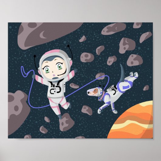 Asteroid Girl Poster (Voorkant)