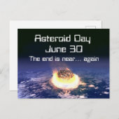 Asteroïde dag 30 juni briefkaart (Voorkant / Achterkant)