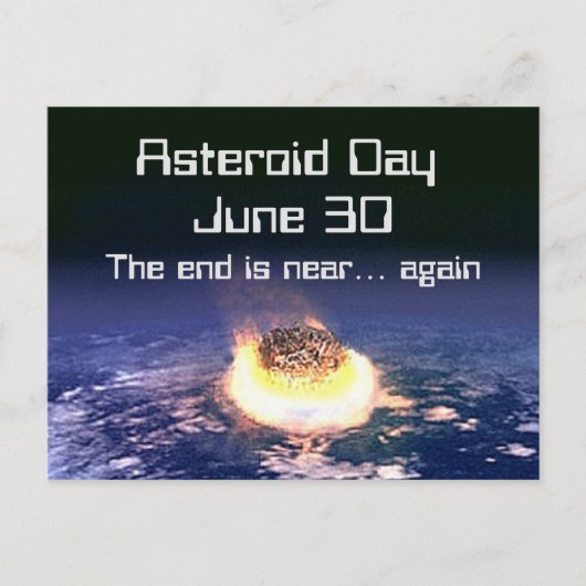 Asteroïde dag 30 juni briefkaart (Voorkant)