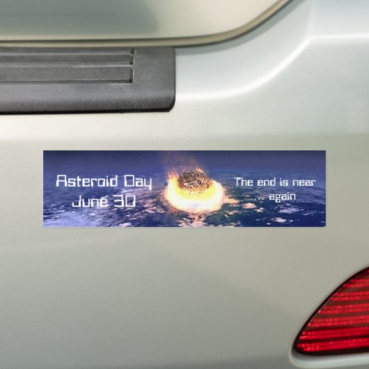 Asteroïde dag 30 juni bumpersticker (Op auto)