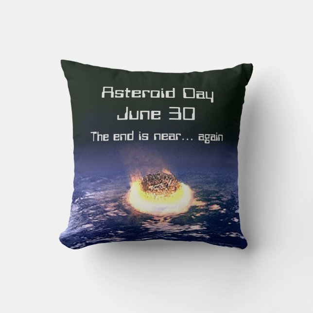 Asteroïde dag 30 juni kussen (Voorkant)