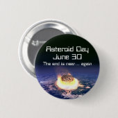 Asteroïde dag 30 juni ronde button 5,7 cm (Voorkant /achterkant)