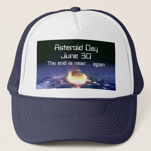 Asteroïde dag 30 juni trucker pet (Voorkant)