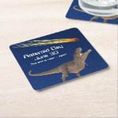 Asteroïde dag 30 juni vierkante kartonnen onderzetter (Schuin)