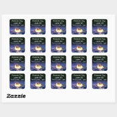 Asteroïde dag 30 juni vierkante sticker (Vel)