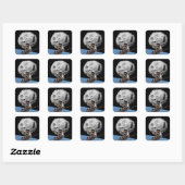 Asteroïde Miner Vierkante Sticker (Vel)