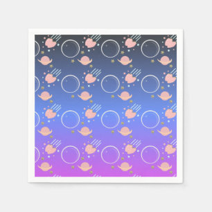 Asteroïde Planets Moon Galaxy Girls Birthday Party Servet