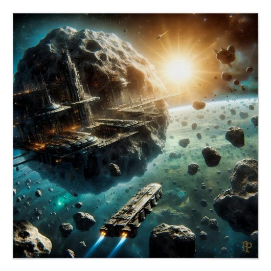 asteroïde-stad perfect poster (Voorkant)