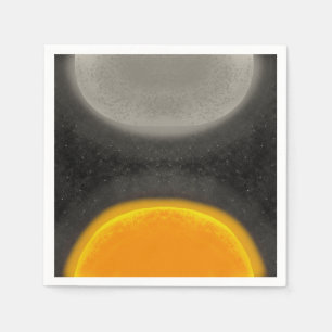 Asteroïden Sun Moon Galaxy Boys Birthday Party Servet