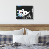 Asters Aglow Art Collage Wrapped Canvas Prints (Insitu (Slaapkamer))