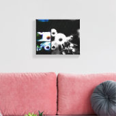 Asters Aglow Art Collage Wrapped Canvas Prints (Insitu (Woonkamer))