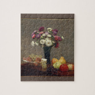 Asters en fruit op een tafel Henri Fantin-Latour Legpuzzel