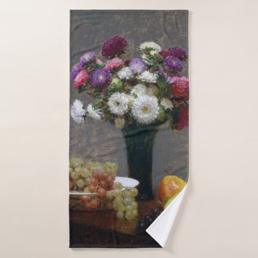 Asters et Fruits, Henri Fantin-Latour (Serviette de bain)