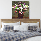 Asters in een Vase Canvas Afdruk (Insitu (Slaapkamer))