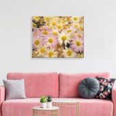 Asters sur toile enroulée (Insitu(Salon))