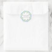 Asters Waterverf Floral Wreatlabels Ronde Sticker (Tas)