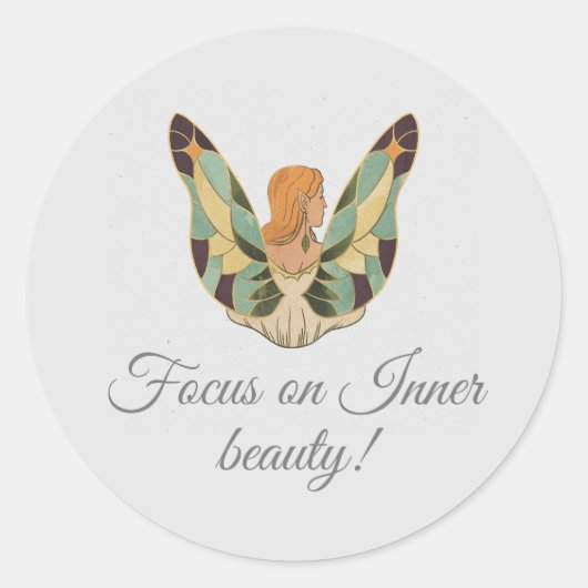 Asthetische selflove Sticker (Voorkant)