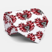 Asthma Awareness Heart Wings Stropdas (Opgerold)