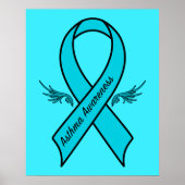 Asthma Awareness Ribbon with Wings Poster (Voorkant)
