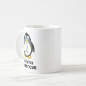 Asthma Gray Ribbon Support Penguin Koffiemok (Voorkant links)