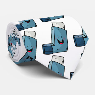 Asthma Inhaler happy cartoon Stropdas