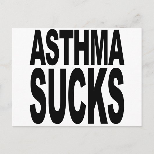 Asthma Sucks Briefkaart (Voorkant)
