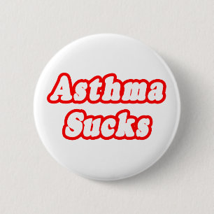 Asthma Sucks Ronde Button 5,7 Cm