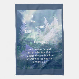 Astilbe Blue Mist Romeinen 8:28 Theedoek
