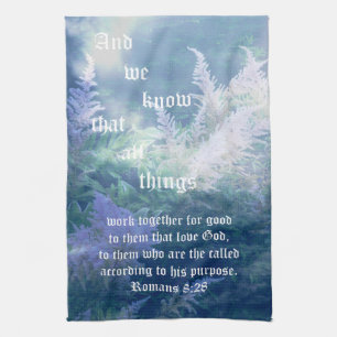 Astilbe Blue Mist Romeinen 8:28 Theedoek