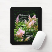 Astilbe met Mark 10:27 Muismat (Met muis)