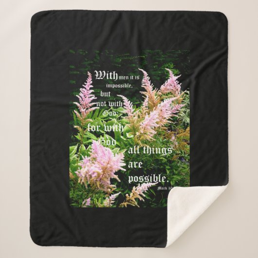 Astilbe met Mark 10:27 Sherpa Deken (Voorkant)