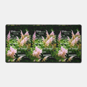 Astilbe met Markus 10:27 Bureaumat