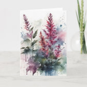 Astilbe - Watercolor flowers Kaart (Voorkant)