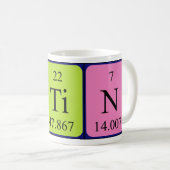 Astin tasse de nom de table périodique (Devant droit)