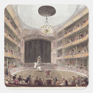 Astley's amfitheater van Ackermann's Vierkante Sticker