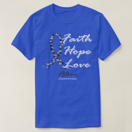 Astma Bewustzijn Geloof Hoop Liefde In Deze Famili T-shirt (Design voorkant)