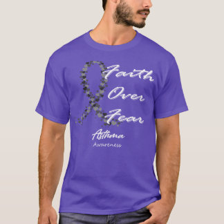 Astma bewustzijn Geloof over angst in deze familie T-shirt