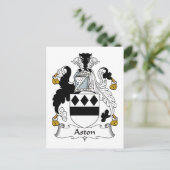 Aston Family Crest Briefkaart (Staand voorkant)