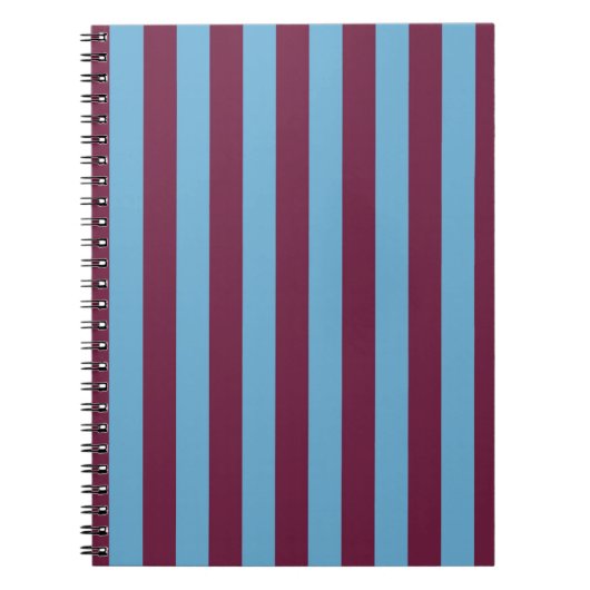 Aston Villa stripes football club kleuren premier  Notitieboek (Voorkant)
