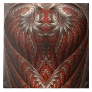 Astonish Me Red Abstrait Heart Design Carreaux en