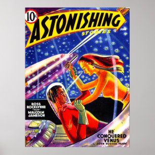 ASTONISHING STORIES Pulp Magazine Hoesje Poster